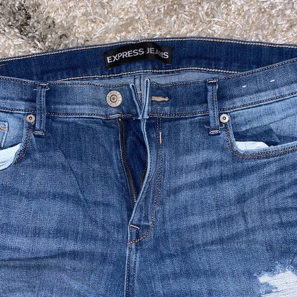 Express Denim - EXPRESS SIZE 12 straight mid rise jeans